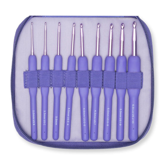 Cosmo Häkelnadel-Set – 9 Größen – Wisteria - Hobbii