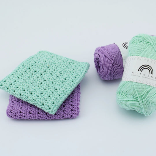 Gehäkeltes Putztuch mit Crossed Stitch