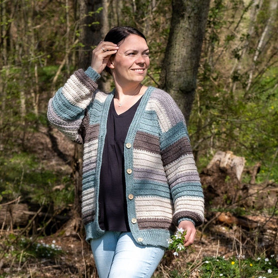 

Comfy Stripie Cardi - Jacke
2