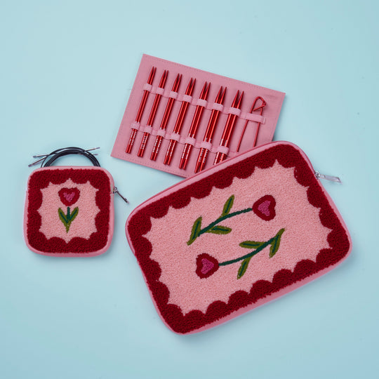 Stellar austauschbares Rundstricknadel-Set – Carnelian (Limited edition) - Hobbii