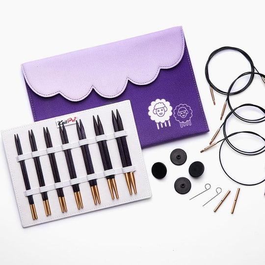 Set di ferri circolari intercambiabili Deluxe J&#39;Adore Cubics - KnitPro