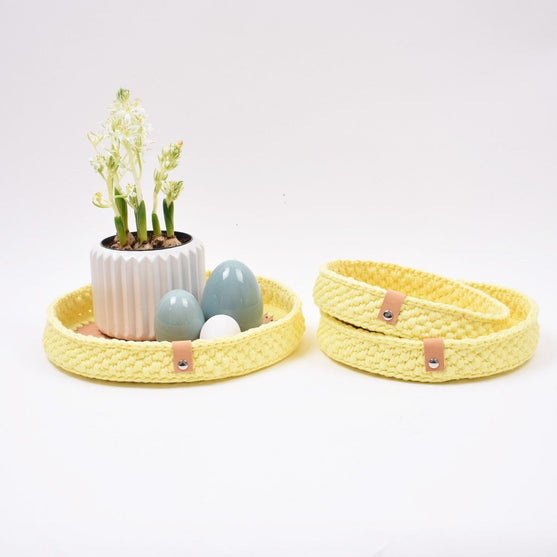 

Dekorative Tabletts mit Lederboden - Ostern
1