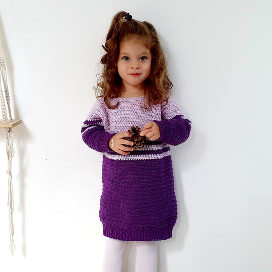 Flieder Pulloverkleid