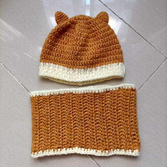 Cat - Kinderbeanie und Rundschal