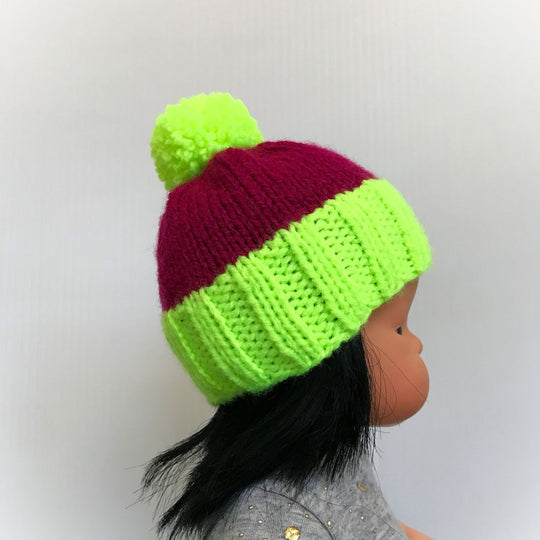 Pompom Hat - Puppen-Mütze