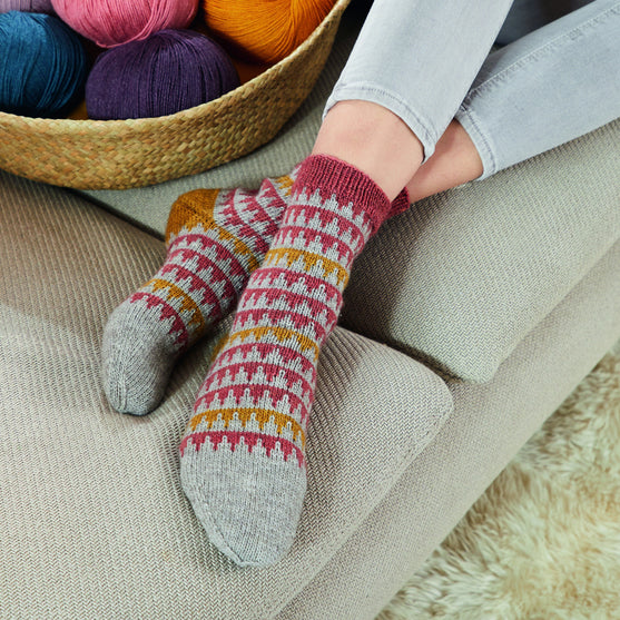 

Socken im Jacquardmuster
1