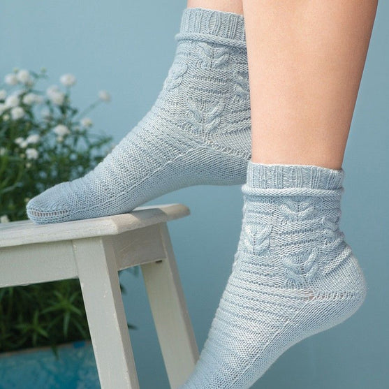 

Socken mit Querrippe
1
