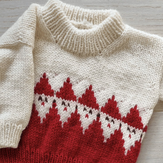 

Easy Santa Sweater Baby - Pullover
1