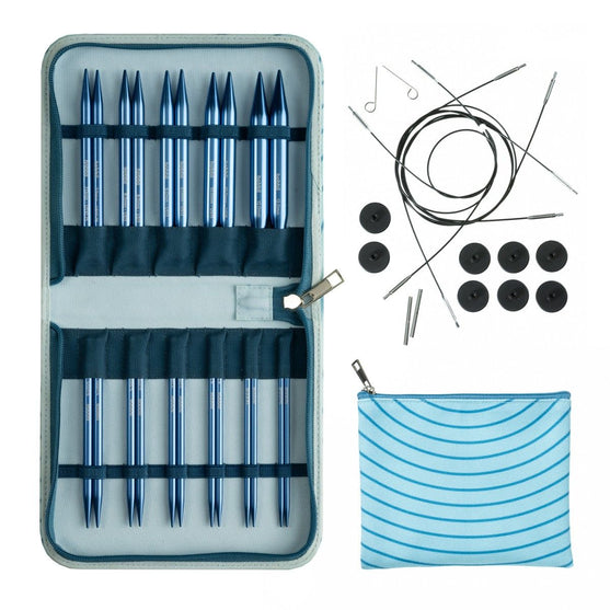 

Stellar austauschbares Rundstricknadel-Set Deluxe – Sapphire - Hobbii
1