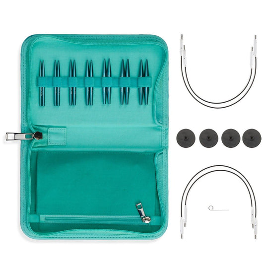 Stellar Mini austauschbares Rundstricknadel-Set – Emerald - Hobbii