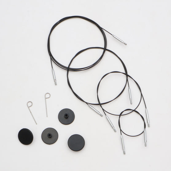 

Swivel Thin & Flex Seile - Black - KnitPro
1